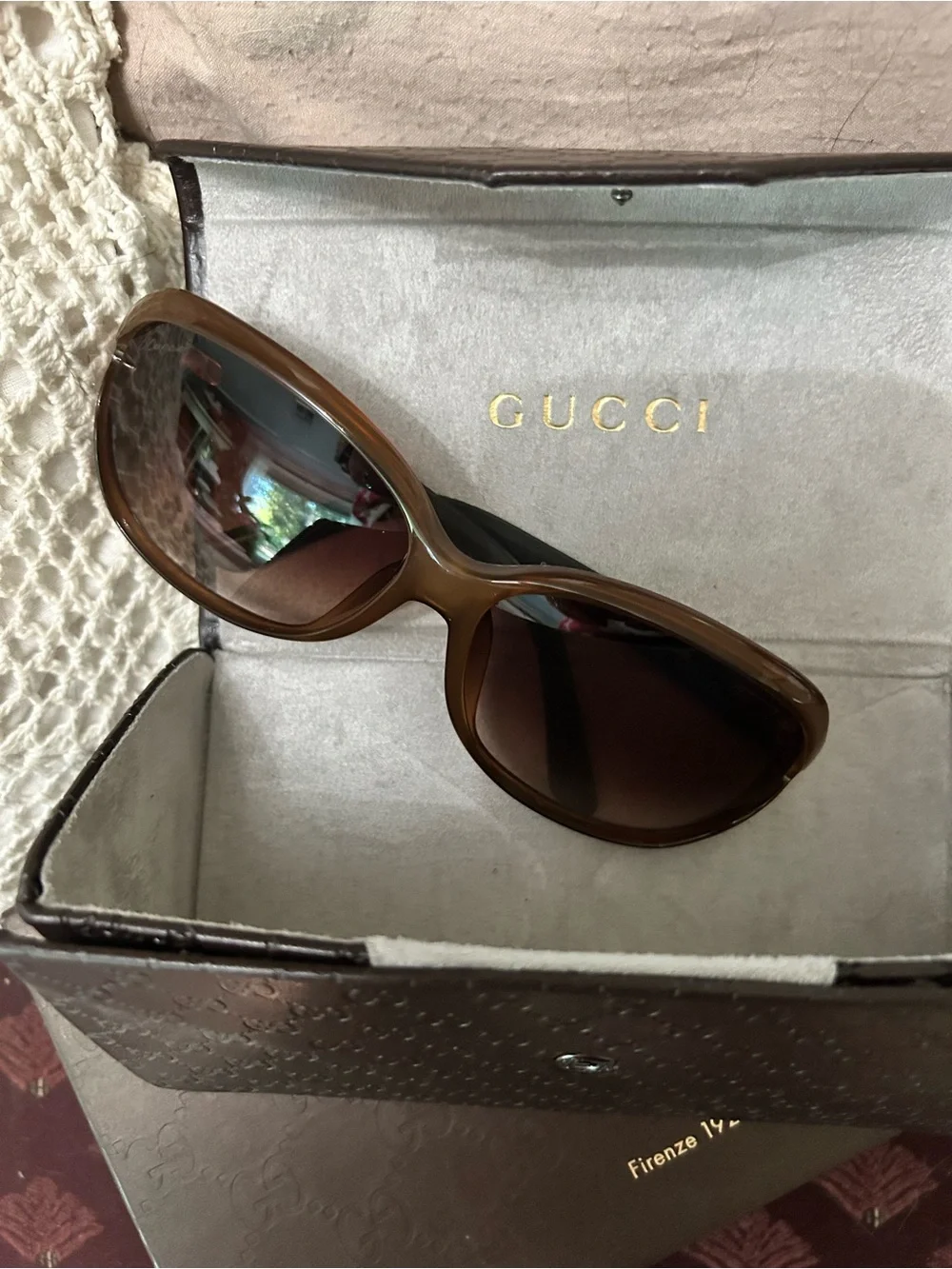 Gucci Brown Gradient Women's Sunglasses